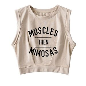 Beige Workout Crop Top